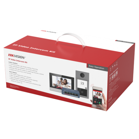 KIT videointerfon pentru o familie, Wi-Fi 2.4Ghz, monitor 7 inch - HIKVISION - 3