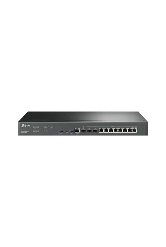 Router VPN, 2 x SFP+ 10G, 1 x SFP Gigabit, 8 x RJ45 Gigabit, 2 x USB, 1U - TP-Link Omada ER8411