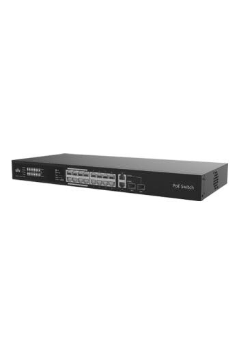 Switch 16 porturi PoE, 2 x Combo Uplink RJ45/SFP gigabit, Unmanaged - UNV NSW2020-16T2GC-POE-IN