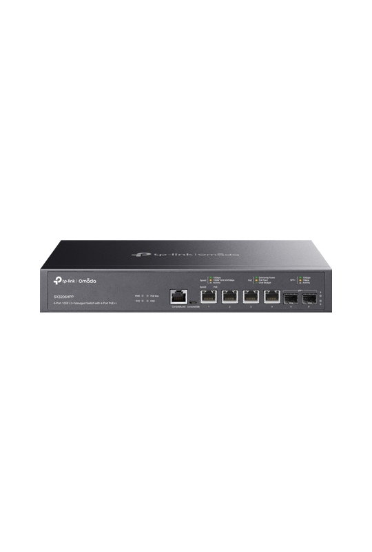 Switch L2+, 4 x RJ45 10G PoE, 2 x SFP+ 10G, Management, 1U - TP-Link Omada SX3206HPP