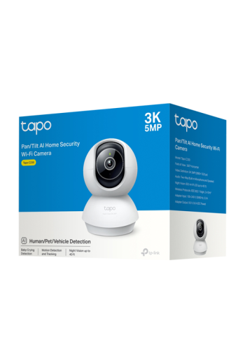 Camera IP Smart Wi-Fi, 3K 5MP, Pan&Tilt, Audio bidirectional, Alarma - TP-Link Tapo TapoC230