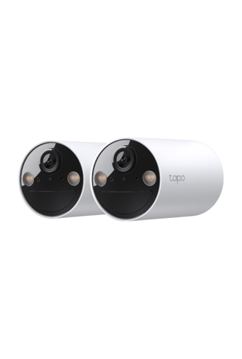 Kit 2 x Camera IP Smart Wi-Fi, 3MP, Baterie reincarcabila, Audio bidirectional, Alarma - TP-Link Tapo TapoC410(2-pack)