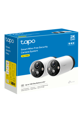 Camere supraveghere video wi-fi TP-Link Tapo C420S2, 2 camere Smart acumulatori, 2K - TP-LINK TapoC420S2