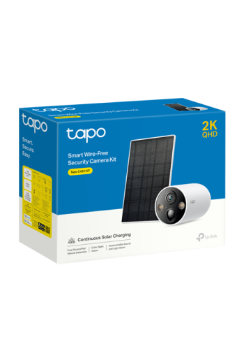 Camera IP Smart Wi-Fi, 4MP, Panou Solar, Baterie reincarcabila, Audio bidirectional - TP-Link Tapo TapoC425KIT