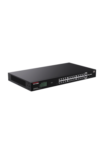 Switch 24 porturi PoE RJ45 Gigabit, 2 x RJ45 Gigabit, 2 x SFP Gigabit, Management, 1U - IP-COM G2228P-24-410W