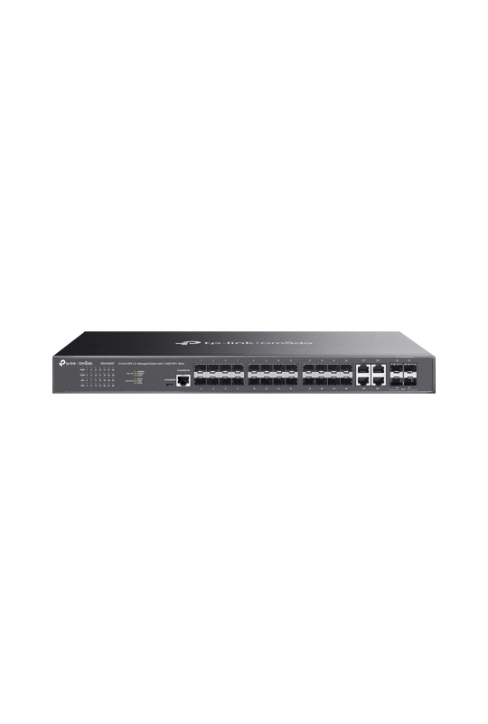 Switch L3, 4 x SFP+ 10G, 20 x SFP 1G, 4 x combo SFP/RJ45 1G, 2 x surse, Management  - TP-Link Omada SG3428XF