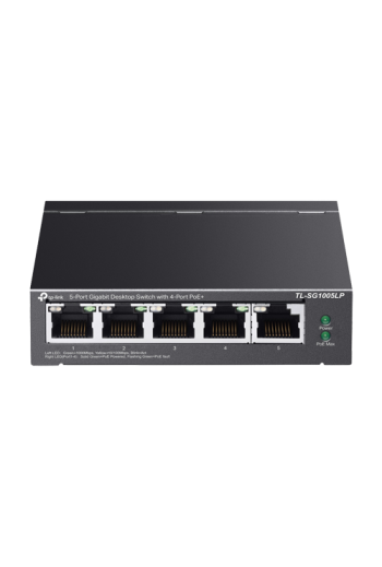 Switch TL-SG1005LP, 4 x RJ45 1G PoE, 1 x RJ45 1G, Unmanaged - TP-Link TL-SG1005LP