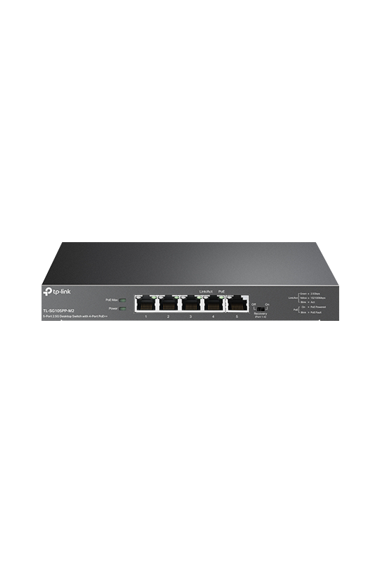 Switch 4 x RJ45 2.5G PoE, 1 x RJ45 2.5G, Unmanaged - TP-Link TL-SG105PP-M2