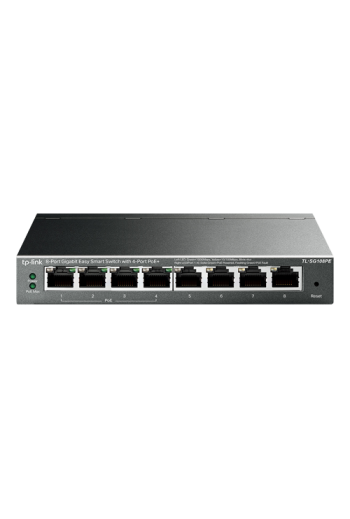 Switch Easy Smart, 4 x RJ45 1G PoE, 4 x RJ45 1G, Managed - TP-Link TL-SG108PE