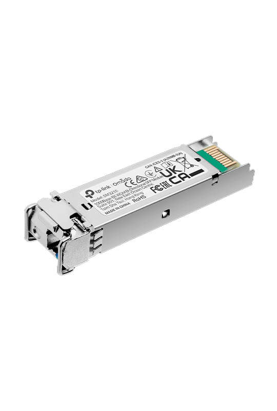 Modul SFP Gigabit bidirectional WDM TX:1310nm/RX:1550nm, Single-mode, LC/UPC, 20 km - TP-Link Omada SM321B