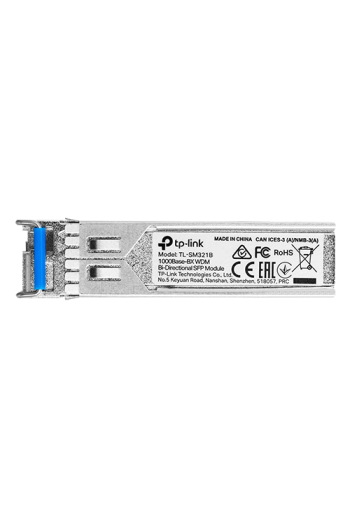 Modul SFP Gigabit bidirectional WDM TX:1310nm/RX:1550nm, Single-mode, LC/UPC, 20 km - TP-Link Omada SM321B
