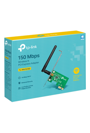 Placa de retea Wi-Fi 4, 2.4 Ghz, 150Mbps, 2dBi, PCI Express - TP-LINK TL-WN781ND