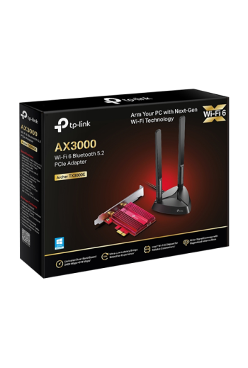 Adaptor PCI-E Bluetooth 5.2, Wi-Fi 6, AX3000 Dual-Band, 2 x Antene High-Gain - TP-Link ArcherTX3000E