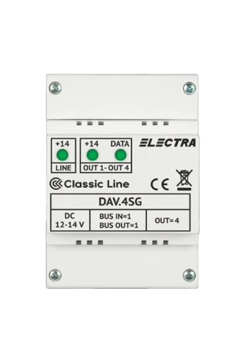 Doza derivatie video DAV.4SG Classic 4 iesiri - ELECTRA DAV.4SG