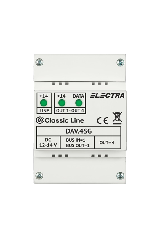 Doza derivatie video DAV.4SG Classic 4 iesiri - ELECTRA DAV.4SG