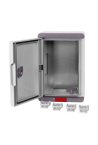 Cutie distributie IP67 din ABS gri, usa mata, placa metalica, 200x300x130 mm PD203013