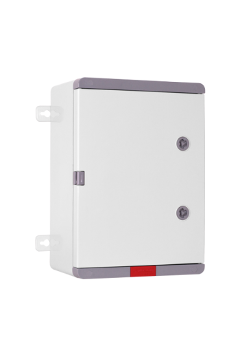 Cutie distributie IP67 din ABS gri, usa mata, placa metalica, 250x350x150 mm PD253515