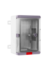 Cutie distributie IP67 din ABS gri, usa transparenta, placa metalica, 200x300x130 mm PS203013