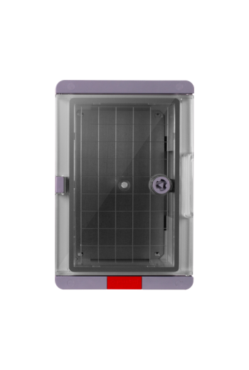 Cutie distributie IP67 din ABS gri, usa transparenta, placa metalica, 200x300x130 mm PS203013