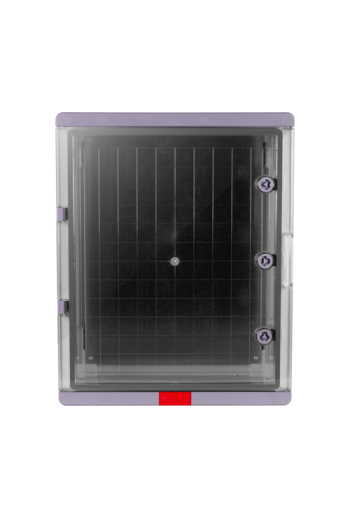 Cutie distributie IP67 din ABS gri, usa transparenta, placa metalica, 400x500x240 mm PS405024