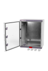 Cutie distributie IP67 din ABS gri, usa transparenta, placa metalica, 400x500x240 mm PS405024