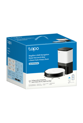 Aspirator robot RV20 Mop Plus, Spalare umeda, Golire automata, 2700Pa, MagSlim & Gyro - TP-Link Tapo TapoRV20MopPlus