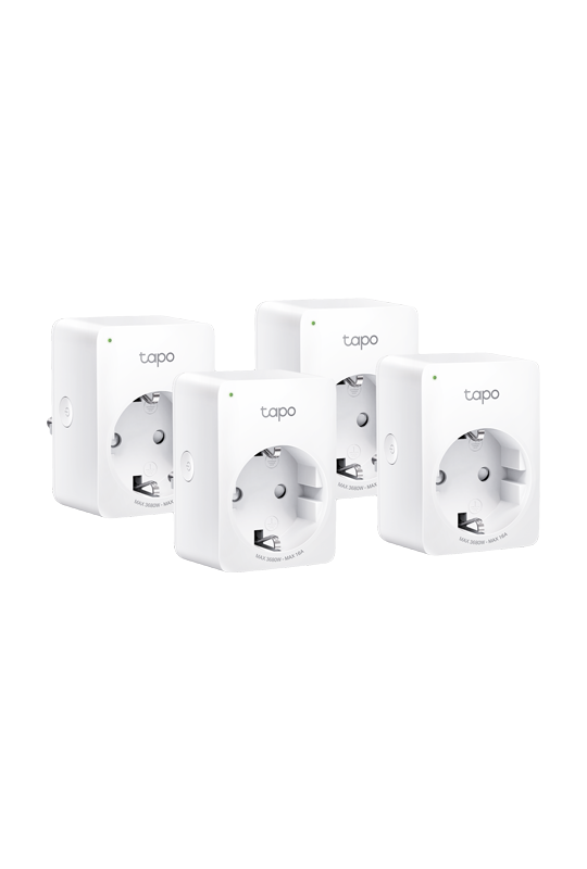 Pachet 4 prize smart, 16A, Wi-Fi, control vocal, monitorizare consum - TP-Link Tapo TapoP110(4-pack)