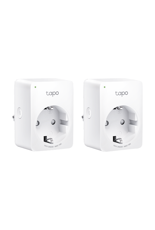 Pachet 2 prize smart, 16A, Wi-Fi, control vocal, monitorizare consum - TP-Link Tapo TapoP110(2-pack)