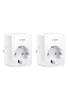 Pachet 2 prize smart, 16A, Wi-Fi, control vocal, monitorizare consum - TP-Link Tapo TapoP110(2-pack)