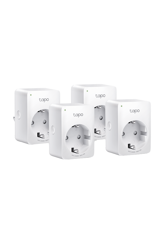 Pachet 4 prize smart, Wi-Fi, 10A, control vocal - TP-Link Tapo TapoP100(4-pack)