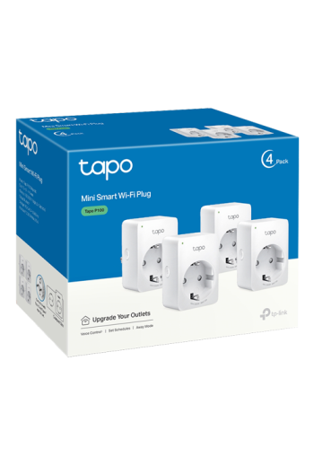 Pachet 4 prize smart, Wi-Fi, 10A, control vocal - TP-Link Tapo TapoP100(4-pack)