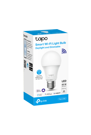 Bec smart Wi-Fi, lumina naturala 4000K ajustabila, 806 lm, E27 - TP-Link Tapo TapoL520E
