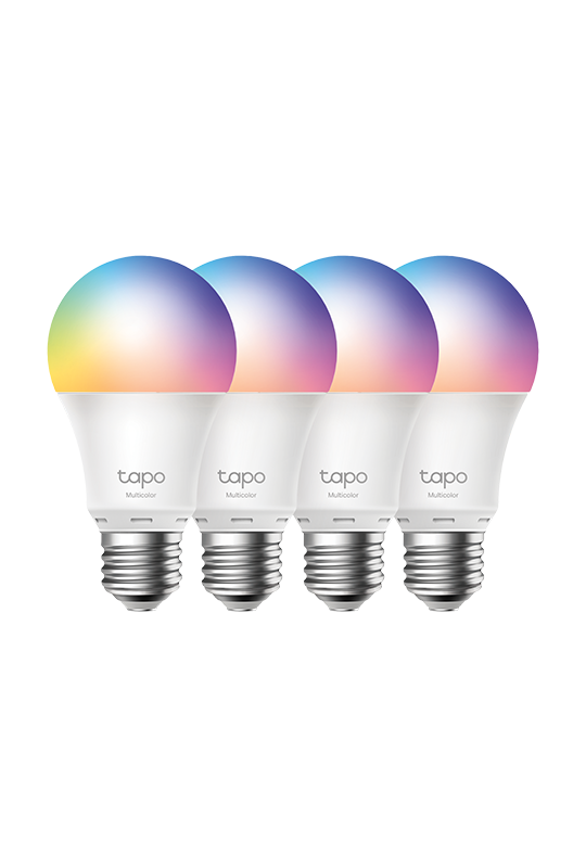Set 4 becuri smart Wi-Fi, RGB, intensitate ajustabila, 2700-6500K, 806 lm, E27 - TP-Link Tapo TapoL530E(4-pack)