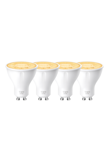 Set 4 becuri smart Wi-Fi, lumina calda 2700K ajustabila, 350 lm, GU10 - TP-Link Tapo TapoL610(4-pack)