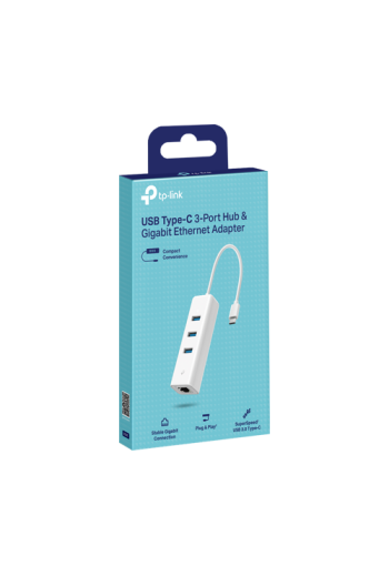 Adaptor USB Type-C la RJ45 Gigabit, 3 x USB 3.0 - TP-Link UE330C