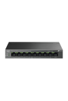Switch LiteWave, 8 x RJ45 10/100 Mbps PoE, 1 x RJ45 10/100 Mbps, Buget PoE 63W, Unmanaged - TP-Link LS109P