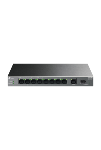 Switch LiteWave, 8 x RJ45 1G PoE, 1 x SFP 1G, 1 x RJ45 1G, Buget PoE 61W, Unmanaged - TP-Link LS1210GP