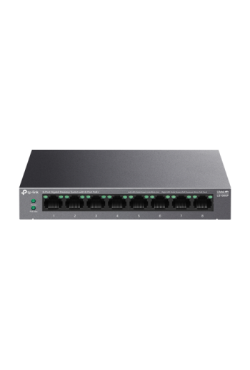 Switch LiteWave, 8 x RJ45 1G PoE, Buget PoE 62W, Unmanaged - TP-Link LS108GP