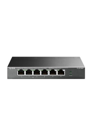 Switch 4 x RJ45 10/100 Mbps PoE, 2 x RJ45 10/100 Mbps, Buget PoE 67W, Unmanaged - TP-Link TL-SF1006P