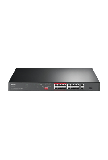 Switch 16 x RJ45 10/100 Mbps PoE, 2 x RJ45 1G, 1 x combo SFP 1G, Buget PoE 150W, Unmanaged - TP-Link TL-SL1218P