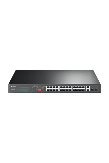 Switch 24 x RJ45 10/100 Mbps PoE, 2 x RJ45 1G, 2 x combo SFP 1G, Buget PoE 250W, Unmanaged - TP-Link TL-SL1226P