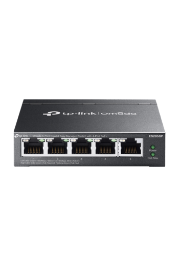 Switch 4 x RJ45 1G PoE, 1 x RJ45 1G, Buget PoE 65W, Easy Managed - TP-Link Omada ES205GP