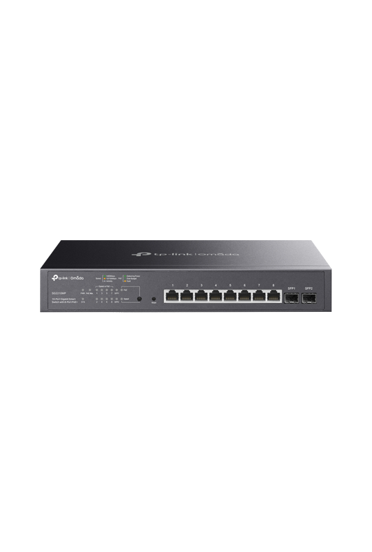 Switch L2+, 8 x RJ45 1G PoE, 2 x SFP 1G, Buget PoE 150W, Management - TP-Link Omada SG2210MP