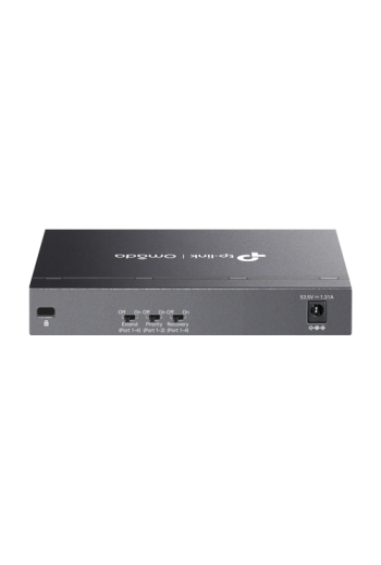 Switch 4 x RJ45 10/100 Mbps PoE, 2 x RJ45 10/100 Mbps, Buget PoE 67W, Unanaged - TP-Link Omada DS106P