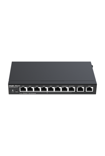 Router 8 x RJ45 1G PoE, 2 x RJ45 1G, Buget PoE 110W, Multi-WAN, Cloud Management - Ruijie RG-EG310GH-P-E