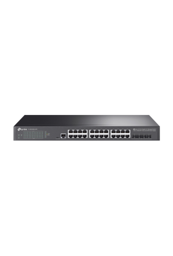Switch L2+, 24 x RJ45 1G, 4 x SFP+ 10G, Alimentare Baterie 12V, Management, 1U - TP-Link TL-SG3428X-UPS