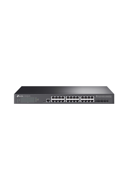 Switch L2+, 24 x RJ45 1G, 4 x SFP+ 10G, Alimentare Baterie 12V, Management, 1U - TP-Link TL-SG3428X-UPS