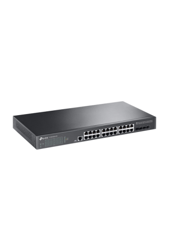 Switch L2+, 24 x RJ45 1G, 4 x SFP+ 10G, Alimentare Baterie 12V, Management, 1U - TP-Link TL-SG3428X-UPS