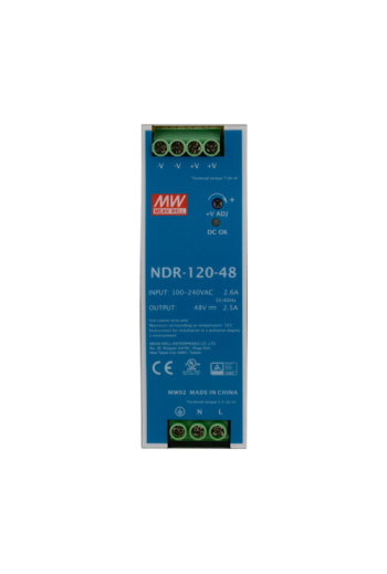Sursa de alimentare in comutatie, 48V/2.5A, 120W, sina DIN - MEAN WELL NDR-120-48