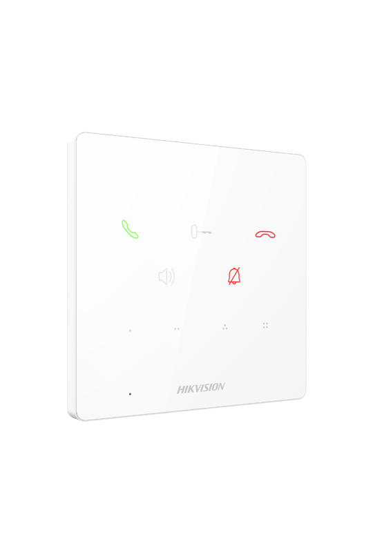 Post interior interfon TCP/IP, 9 butoane, PoE, Alarma IN, ALB - HIKVISION DS-KH6000-E1-White